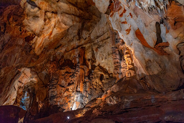 Interior of Domica cave in Slovakia