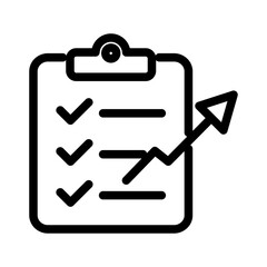 Order Checklist Line Icon of E-commerce Operations Icon Set