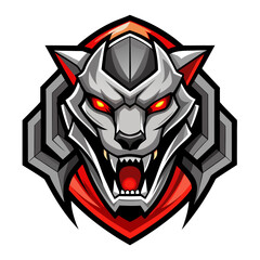 Stylized Fox Head on Navy with Nameplate – Bold Angular Modern Vector Logo