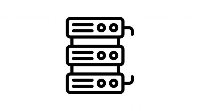 database minimalist stroke animation
