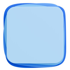 3D背景素材_ポップなフレーム_青