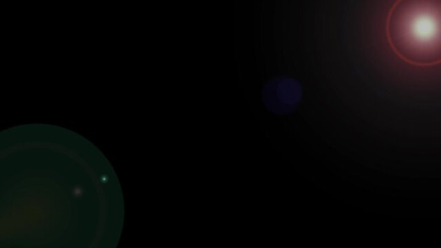 Dark cinematic lens flare flicker animation.