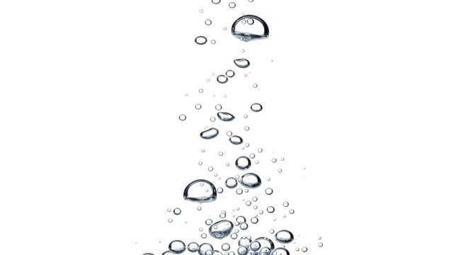 Bubbles Ascending Through Dark Liquid Background, Abstract Representation