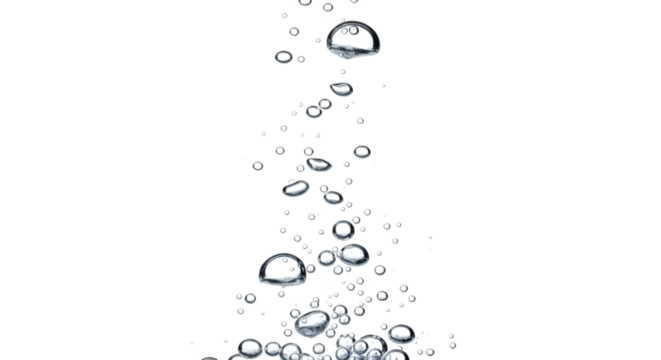 Bubbles Ascending Through Dark Liquid Background, Abstract Representation