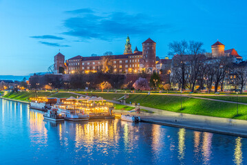 Illuminated Wawel Castle The Polish