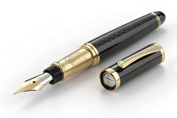 Fountain Pen with Metal Nib and Refillable Ink for Elegant Handwriting and Premium Feel