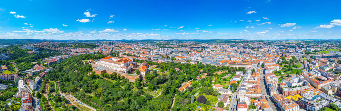 Panorama of Brno with Spilberk, Czech republic