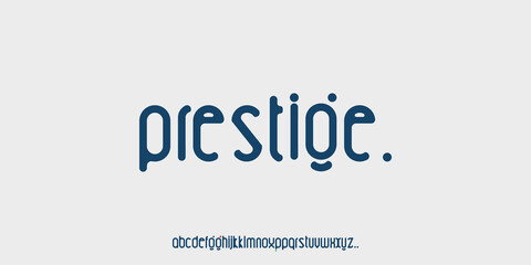 Minimal creative round condensed geometric precision font of modern alphabet. Typography with regular dots. minimalist style font sans serif future. Modern vector illustration
