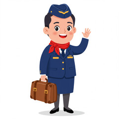 flight attendant illustration 