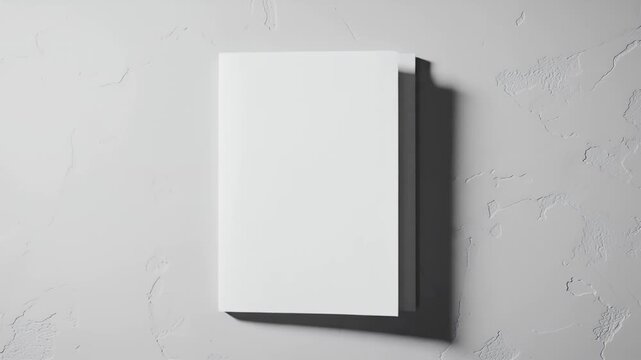 Blank White Book Mockup on Grey Textured Background