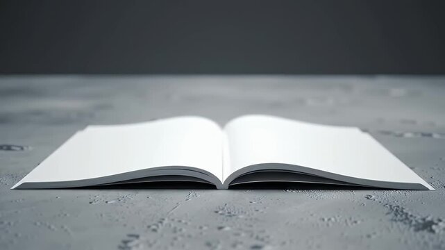 Blank White Book on Gray Concrete Surface