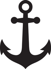 Ship Anchor Icon or boat anchor flat icon anchor chain rope