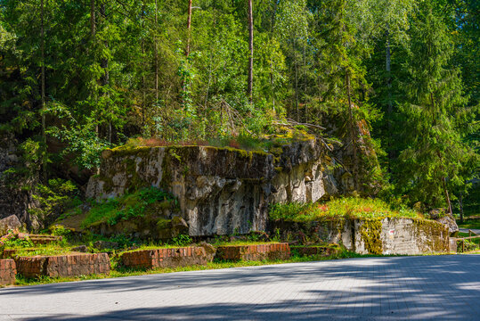 Ruins of wolf��s lair bunkers used by Adolf Hitler during th