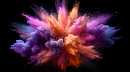 Fototapeta premium Vibrant Powder Burst Abstract Background
