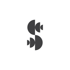 An S letter logo with sound elements, ideal for audio technology and communication startups.