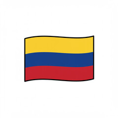 Colombia Flag Illustration 