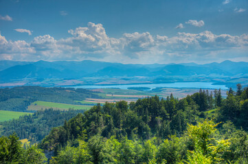 Panorama view of Liptov dam in Slovakia