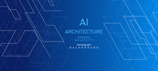 Digital Smart City Architecture with AI Futuristic Network Background Vector