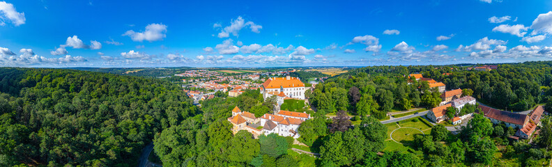 Obraz premium Panorama view of Namest nad Oslavou castle, Czech republic