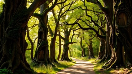 Naklejka premium Enchanted Forest Pathway