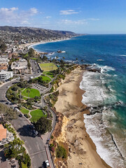 Coastline view near Heisler Park of Laguna Beach in Orange County, Southern California.	