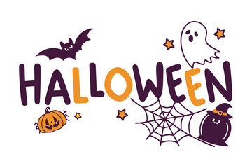 Spooky Halloween Lettering Vector
