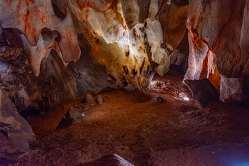 Interior of Domica cave in Slovakia