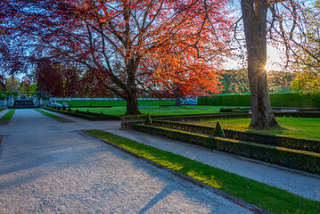 Fototapeta premium Cesky Krumlov castle park in Czech republic