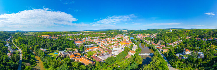 Panorama view of Dolni kounice town in Czech republic