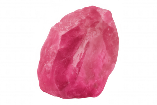 Pink gemstone spinning against transparent checkerboard, perfect for digital compositing and graphic design workflows