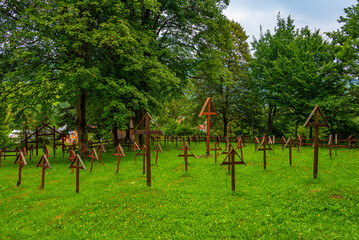 Cemetery at church of St. Archangel Michael at Topola, Slovakia