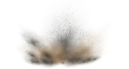 Abstract Gray Smoke and Dust Blast
