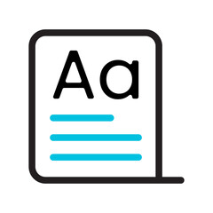 Typography Design Line Icon of Content Creation and Publishing Icon Set