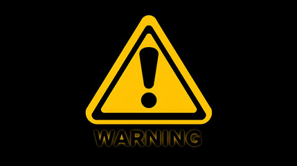 Warning alert sign icon with an exclamation mark in a triangle representing danger caution and an important safety risk notification vector solid glyph icon