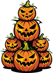 ghost floating with glowing eyes, spooky halloween, spooky Halloween, ghostly figure with chains, pumpkin-headed monster holding lantern