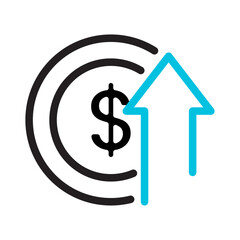 Revenue Growth Line Icon of Affiliate Marketing Icon Set