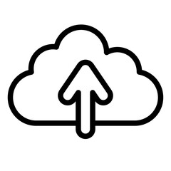 Cloud Upload Line Icon of Cloud Computing and Storage Icon Set