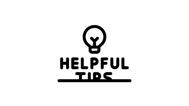 helpful tips minimalist stroke animation