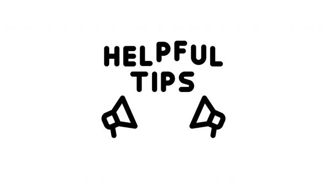 helpful tips minimalist stroke animation