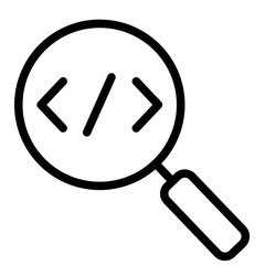 Code Review Line Icon of Coding and Programing Icon Set