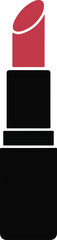Obraz premium Classic Black and White Lipstick Silhouette Illustration