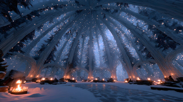 Inuit Myth・Sedna's Braid Ice Fracture | Sea Goddess Hair Frozen as Glaciers Under Aurora, Whale Embryos from Broken Strands, Shaman Drum Patterns in Braids, North Star Marker at Scalp Fissure