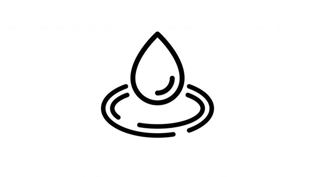 water drop minimalist stroke animation