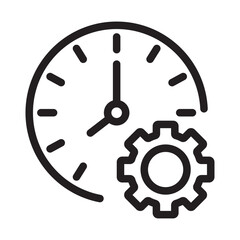 Time Management and Productivity Line Icon