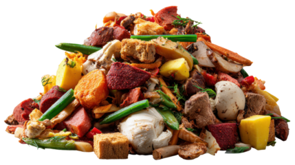 Gastronomic Array: An inviting ensemble of various dishes, perfectly captured to showcase the delectable diversity of ingredients. A colorful visual feast representing food exploration.