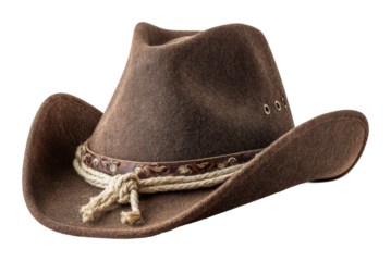 Western hat showcase cowboy theme product isolated on transparent background