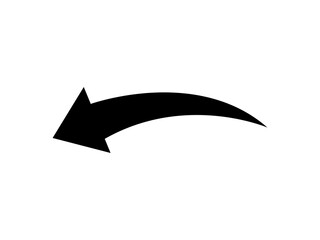 left curve arrow sign
