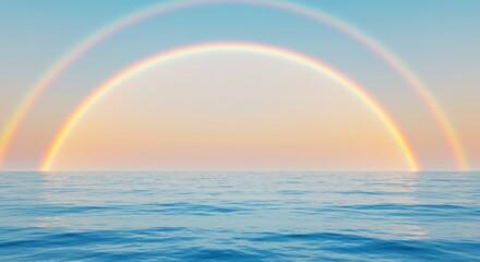 rainbow over the sea