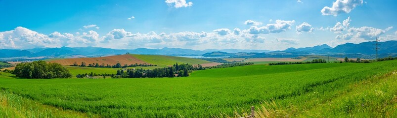 Obraz premium Panorama view of Liptov countryside in Slovakia