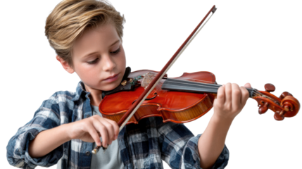 young man playing violin